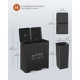 thumbnail image 4 of 8-Gallon Dual Compartment Trash Can - Stainless Steel with Odor Control, Soft-Close Lids & Pedals, Ink Black, 4 of 5
