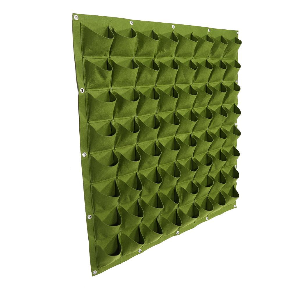 LYUMO 2 Colors 64 Pockets Vertical Outdoor Garden Felt Plants Flower