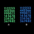 thumbnail image 3 of Home Office Night Glow 0-9 Door Numbers Number Sticker Cabinet Drawer Removable Decal Bathroom Luminous Adhesive Decoration Blue Medium, 3 of 7
