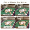 thumbnail image 7 of ODIKA 8'x10' Washable Area Rug Baseball Field Sport Design With Crossed Bats Ball And Stitched Seam Accents for Dining Room, Large Office, Lounge, Non-Slip Chair-Friendly Mat, 7 of 7