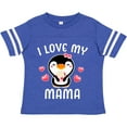 thumbnail image 3 of Inktastic I Love My Mama with Cute Penguin and Hearts Girls Toddler T-Shirt, 3 of 5
