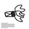 thumbnail image 3 of Clips De Carpeta, Abrazaderas De Papel, 100 Piezas, Forma De Corona De Cola Larga Hueca, Fuerza De Sujeción Fuerte De Dibujos Animados Lindos Para Oficina ANGGREK Negro, 3 of 8