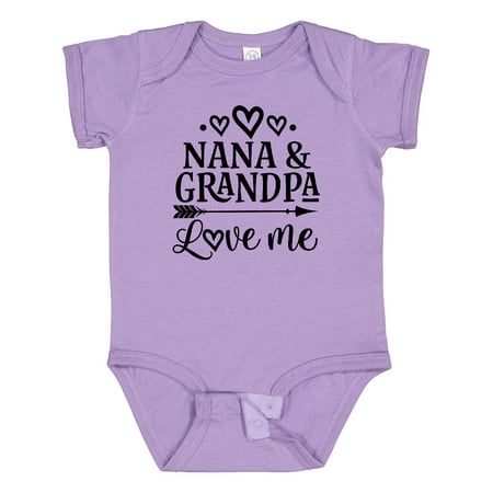 

Inktastic Nana and Grandpa Love Me Gift Baby Girl Bodysuit