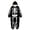 Black, variant on Krdevn Skeleton Hooded Zip Up Onesie Halloween Plush Full Body Jumpsuit Trick Or Treat Cosplay Outfit Casual Sleep Loungewear Pajamas Black,6-7 Years
