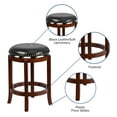 thumbnail image 5 of Flash Furniture Margaret Backless Faux Leather Counter Stool, Black, 5 of 9