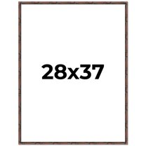 28x37 Frame Brown Bamboo with Dark Coffee/Walnut Finish | Solid Wood Picture Frame Width 0.75