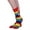 Red, variant on 1 Pair Women Cotton Novelty Art Printed Socks Christmas Painting Pattern Fashion Rainbow Stripe Socks Warm Socks