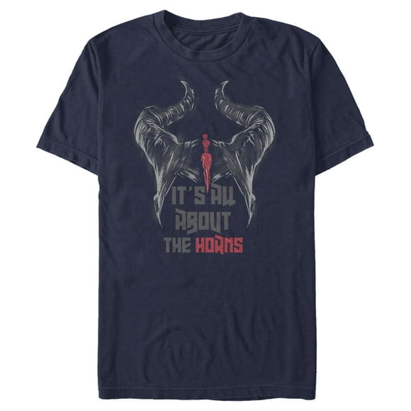 Men's Maleficent: Mistress of All Evil All About Horns  T-Shirt - Navy Blue - Medium