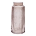 thumbnail image 1 of Florero Decorativo Hometrends 25 cm, Diseño Rayas, Vidrio Café, 1 of 4