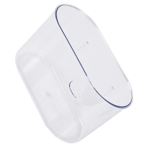 OFFIGAM Transparent Wall-Mounted Hanging Trash Can, Rectangular Waste Bin for Kitchen, Bathroom, and Home Organization