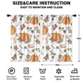 thumbnail image 2 of Thanksgiving Feast Family Gathering Fall Leaves and Pumpkins Kitchen Curtains Set of 2,42x63in Kitchen Curtains Fall Holiday Long Curtain, 2 of 5