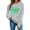 Gray, variant on St. Patrick's Day Sweatshirt Women Lucky Shamrock Print Irish Gift Crewneck Casual Long Sleeve Loose Pullover Tops (XS, White)