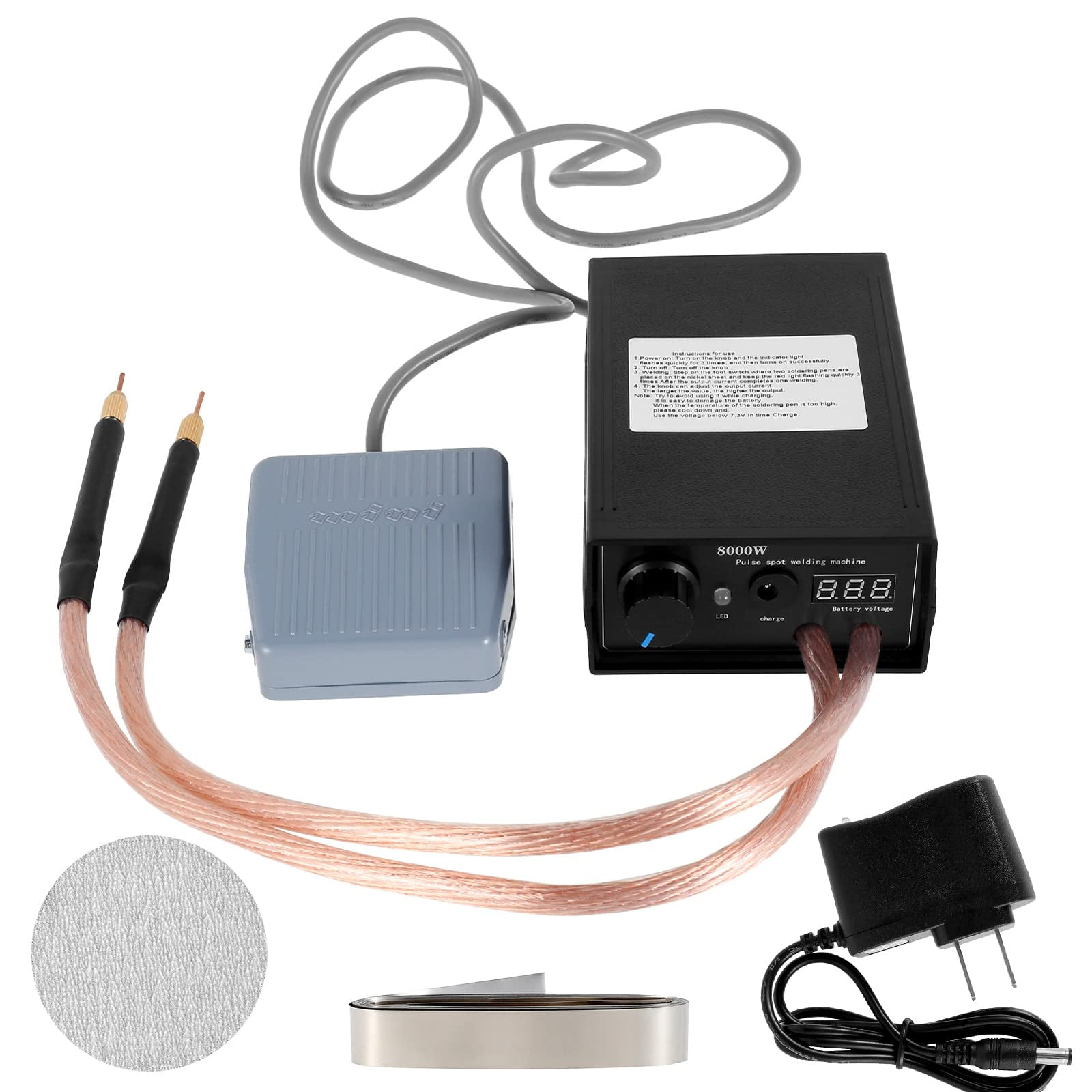 Spot Welder, Kerpu Mini Spot Welder, Portable Spot Welder Machine, Spot Welding Equipment Energy Storage 9600mAh for DIY 18650 Battery
