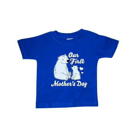 

Inktastic Our First Mothers Day with Polar Bears Gift Baby Boy or Baby Girl T-Shirt