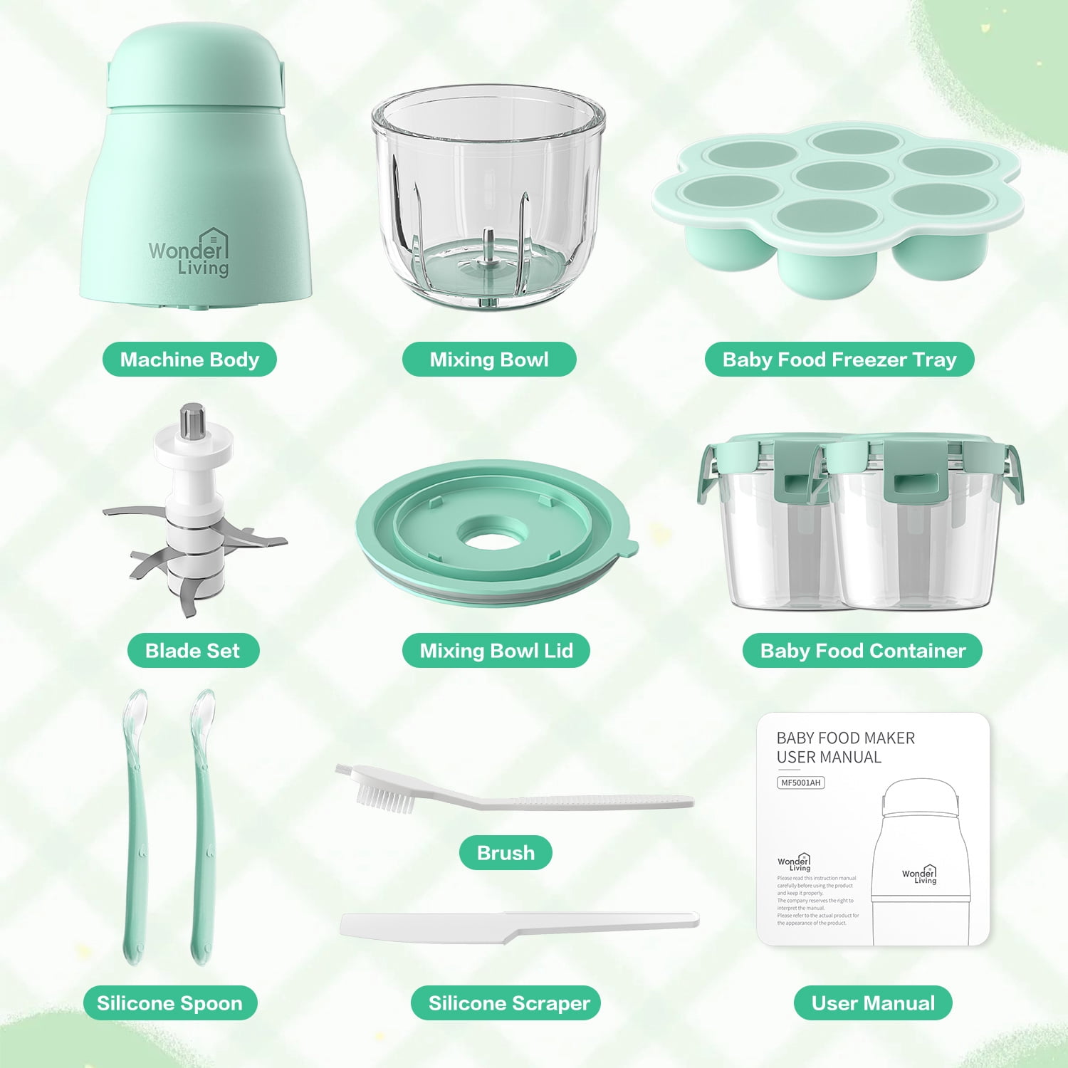 Baby Food Maker Processor Blender Puree for Baby Food Fruit Vegetable, One Step Meal Prep