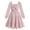 Pink, variant on Aideaone Girls Long Sleeve Dresses Bow Tie Off Shoulder Tiered Twirling Casual Fall Dress Purple 5-12 Years