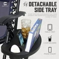 thumbnail image 5 of Blue Zero Gravity Chair, Recliner, Lounge Chair, Folding Chair with Side Tray, Metal, Textilene Fabric, 300LB Weight Capacity, Indoor & Outdoor Use, Unisex, Blue, 5 of 9