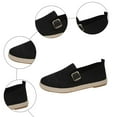 thumbnail image 6 of Loafers for Women Breathable Knit Mesh Slip on Flat Shoes Trendy Buckle Strap Round Toe Nonslip Walking Shoes Black Size 8, 6 of 6
