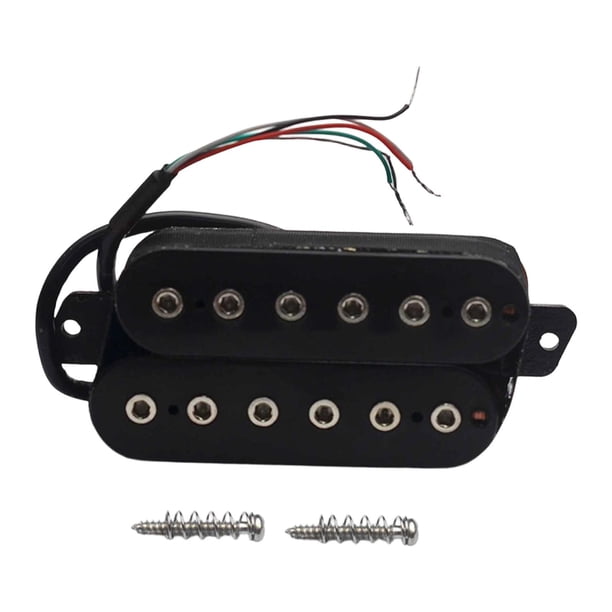 Pastilla humbucker de seis cuerdas, de bajo ruido, precableada para reemplazo de guitarra eléctrica. Cromado de 52 mm