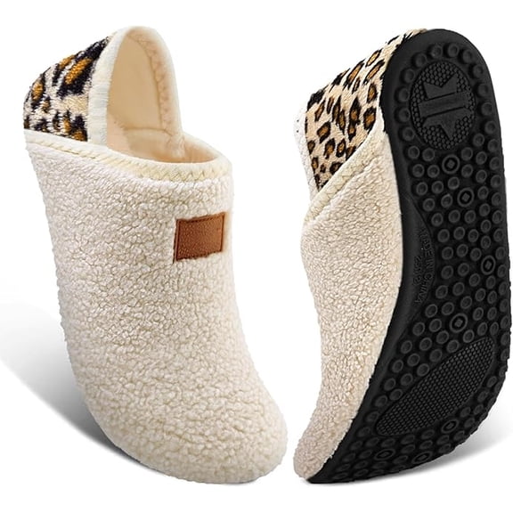 House Slippers for Women Men Indoor Barefoot Slippers Socks Furry Slip on House Shoes Cozy Comfy for Home Bedroom Travel Yoga