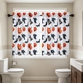 thumbnail image 5 of Halloween Kitchen Curtains 28x47 Inch 2 Panels, Washable Polyester Short Window Curtain with 2D Halloween Print, Light Filtering Bedroom Bathroom Decor, 5 of 6