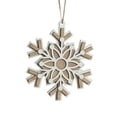 thumbnail image 2 of PRETXORVE Christmas Decor, Christmas Tree Decorations, Wooden Christmas Snowflake Decoration Pendants Suitable for Christmas Trees, Doors, and Fireplaces, 2 of 6