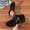 Black, variant on Womens Side Zipper Lace-Up Ankle Boots, Comfortable Casual Short Booties with Non-Slip Sole for Daily Wear, Lightweight Warm Boots with Cushioned Insole