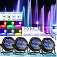 thumbnail image 1 of IP65 Waterproof Par Light 36 PCS RGB 3-IN-1 LED Stage Light DMX Control Party Wash Light Strobe Effect DJ Light for Christmas Disco Club Wedding Bar,4pcs, 1 of 7