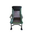 thumbnail image 4 of Camping Lounge Chair, Portable Folding Reclining Camping Chair With Adjustable Backrest For Indoor And Outdoor Camping Beach Hiking Fishing, Green+black+grey,Black-Green-A, 4 of 12