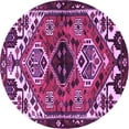 thumbnail image 1 of Ahgly Company Indoor Round Persian Purple Traditional Area Rugs, 3' Round, 1 of 4