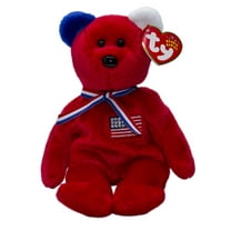 Ty Beanie Baby: America the Bear- Red | Stuffed Animal | MWMT