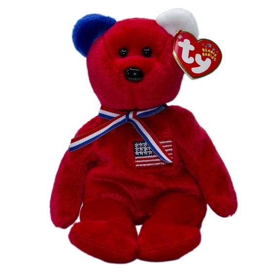 Ty Beanie Baby: America the Bear- Red | Stuffed Animal | MWMT