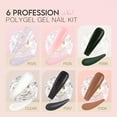 thumbnail image 3 of Morovan Poly Gel Nail Kit Starter Kit: 6 Colors Poly Nail Gel Kit with U V Lamp Complete Nail Extension Poly Gel Kit for Beginners, 3 of 9
