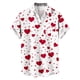 thumbnail image 4 of TaTaai Men's Valentine's Day Print Shirt, Short Sleeve Button Down Casual Blouse, Romantic Gift Top Gift, 4 of 5