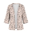 thumbnail image 4 of Women's Spring Cardigan 3/4 Sleeve Lace Casual Blouse Top​​, 4 of 4