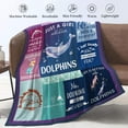 thumbnail image 5 of Gresahom Dolphin Throw Blanket Dolphin Gift Girls, Dolphin Lover Gifts, Just A Girl Who Loves Dolphins Theme Funny Dolphin Gifts for Crazy Panda Lady Birthday Gradution Christmas Gifts Travel(50"x60"), 5 of 7