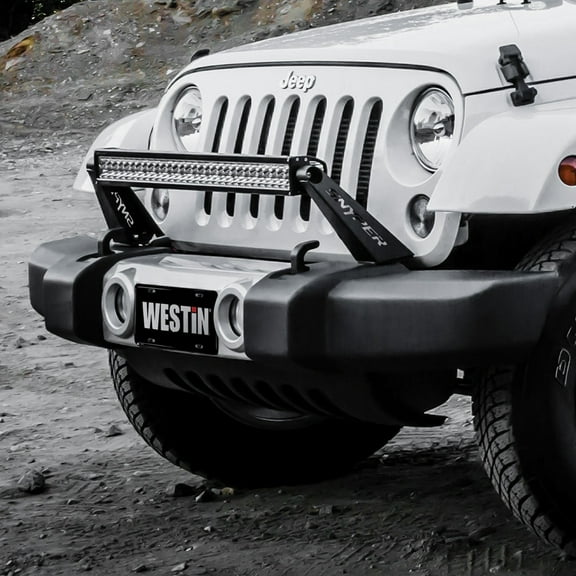 Westin Snyper Bumper LED Light Bar Mount Fits select: 2015-2018 JEEP WRANGLER UNLIMITED, 2012-2014 JEEP WRANGLER