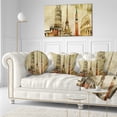 thumbnail image 3 of Designart Vintage Postal Card - Contemporary Throw Pillow - 12x20, 3 of 5