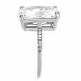 thumbnail image 4 of High polished (no plating) Stainless Steel Ring with AAA Grade CZ in Clear for Women Style DA131, 4 of 5