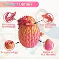 thumbnail image 5 of Easter Egg Dragon Egg 3D Printed Dragon Egg Articulated Dragon Dragon with Dragon Egg Fidget Dragon Egg Toy Executive Desk Toys Adults Fidget Dragon Toys (Red, 12''), 5 of 13