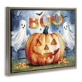 thumbnail image 3 of Stupell Industries Boo Ghosts & Jack-o-Lantern Brown Framed Floater Canvas Wall Art, design by Nicole DeCamp, 17 x 21, 3 of 9