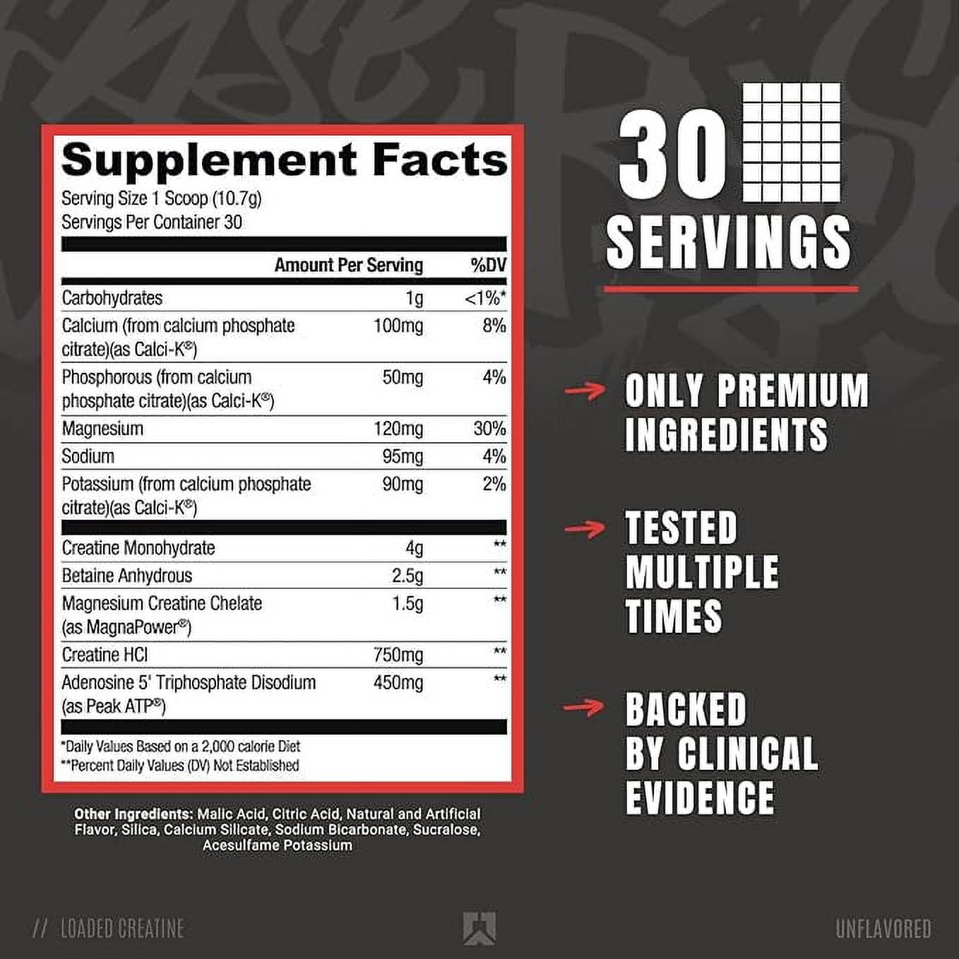 RYSE Creatine Powder for Men & Women - Unflavored - 30 Servings
