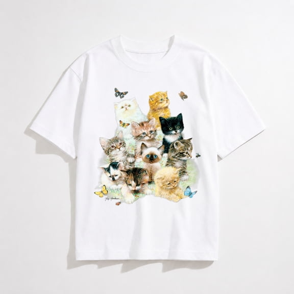 10 Kittens Unisex T Shirt | Premium, Hand-Dyed | Cat Graphic Tee