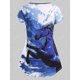thumbnail image 2 of Tallas grandes Tie Caballo Dye Print V Notch Camiseta Rosegal Camisetas tallas grandes, 2 of 5