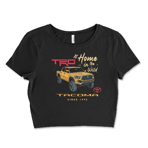 Toyota Tacoma Womens Off Road Apparel Black Crop Top