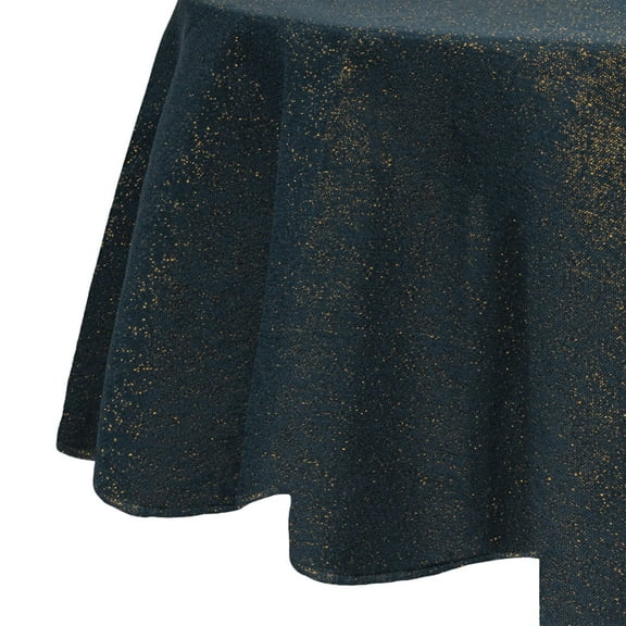 Thyme & Table 70" Round Tablecloth, Navy and Gold Celestial