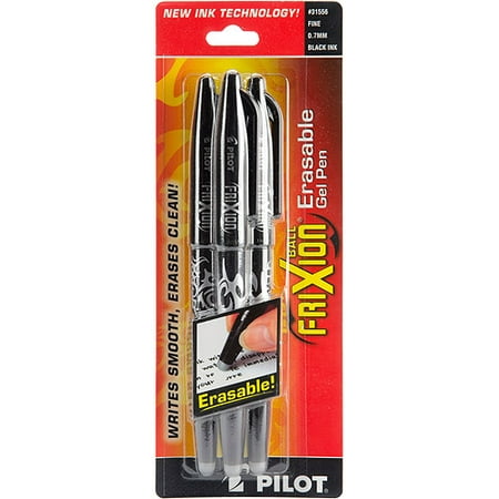 Pilot FriXion Ball Erasable Gel Pen, 3/pkg (Best Pens For Left Handed People)