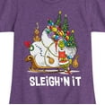 thumbnail image 3 of Dr. Seuss - The Grinch Sleigh'n It - Toddler And Youth Girls Short Sleeve Graphic T-Shirt, 3 of 5