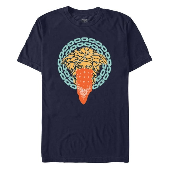 Men's Crooks & Castles Medusa Blue Chains Graphic T-Shirt