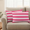thumbnail image 3 of Outdoor Waterproof Pillow Covers Monochrome Pink Striped Decorative Throw Pillow Protectors,Pillowcase Cushion Cases for Patio Sofa Garden Couch,20x12in,Pack of 2, 3 of 14